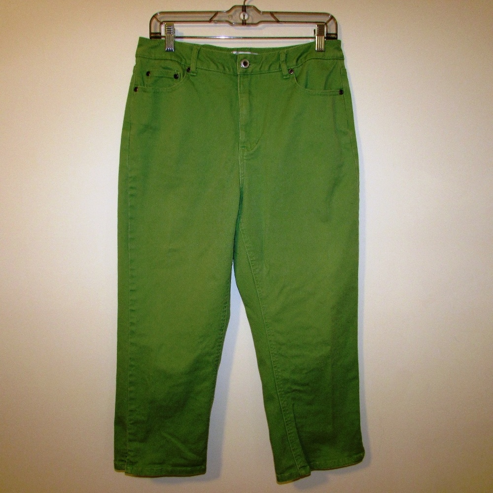 Coldwater Creek Green Jeans size10 NWOT